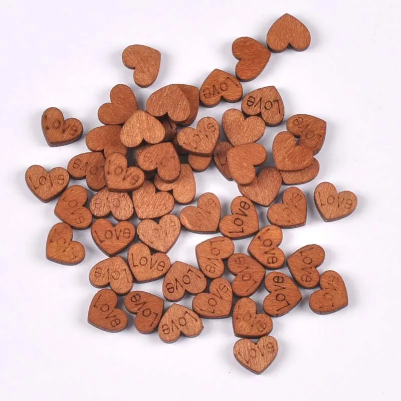 50pcs Heart Shape Natural 