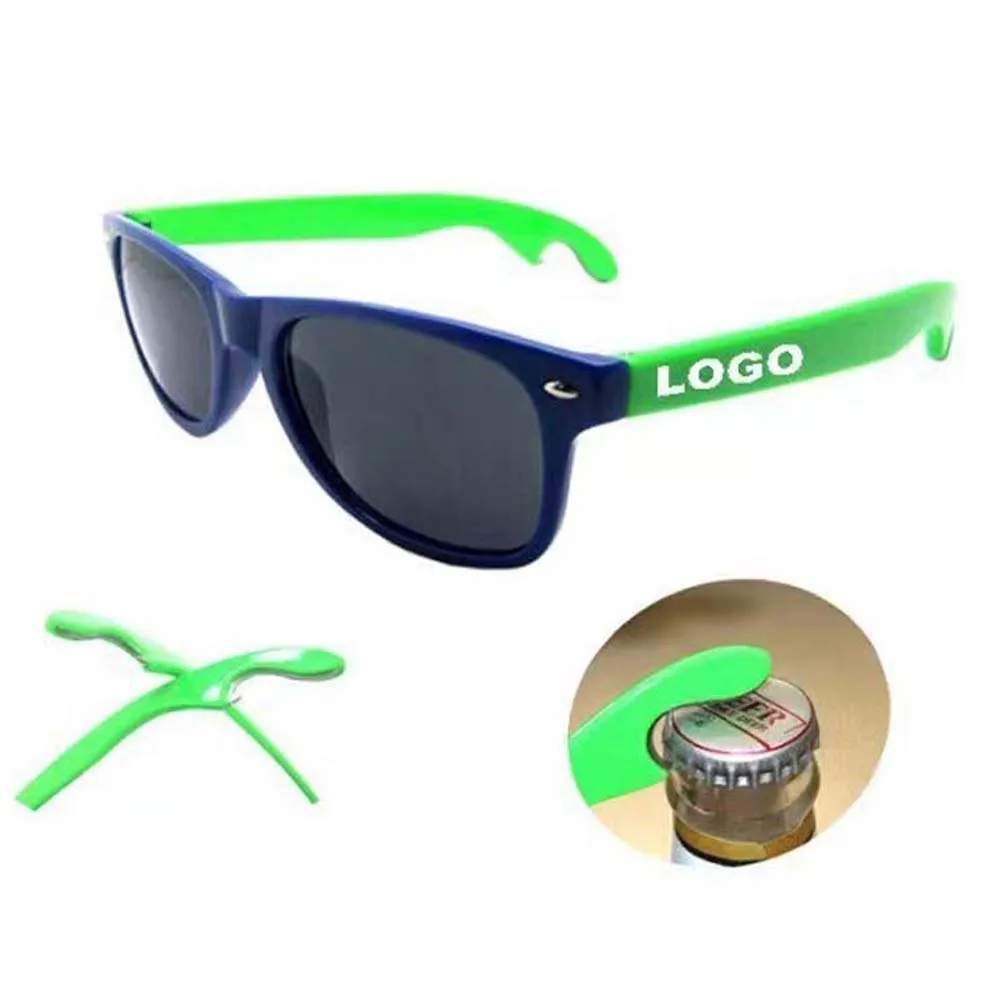 

100PCS Customized Logo Sunglasses with Beer Bottle Opener in Gift Box for Hiking Sports Riding Bicycle Outdoor Sports Gift Idea