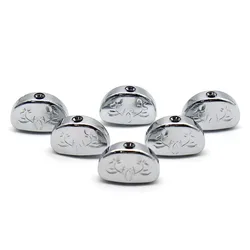 6pcs Guitar Tuners Machine Head Buttons Metal Carved Flowers Semicircle button for Electric Guitar