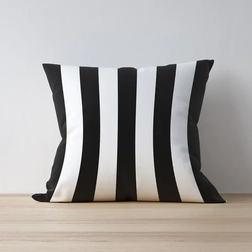 Black White Strikeout Pillow decorate Case 42x42 cm