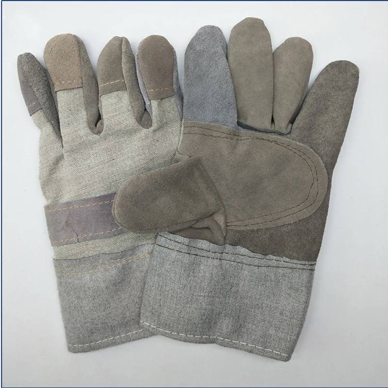 Welding Work Gloves Soft Thick Genuine Cowhide Working Gloves wear resistant Grinding cutting handling BBQ Heavy Duty Gloves