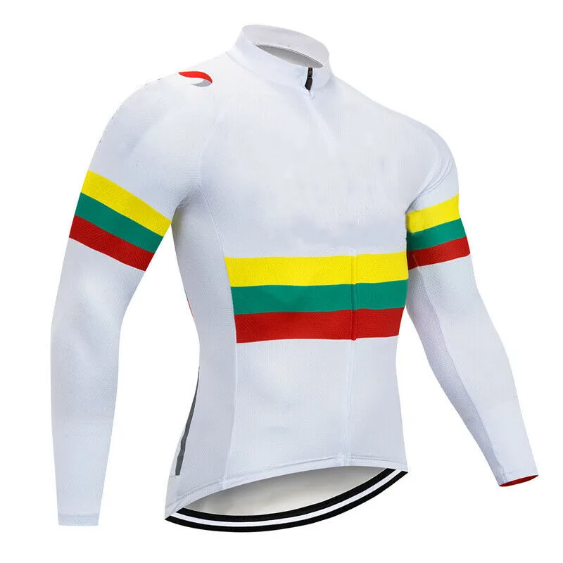 Mountain Bike Triathlon Cycling Clothes Full Zipper Tight Fitting Downhill Slope Long Sleeve Breathable Jersey Men