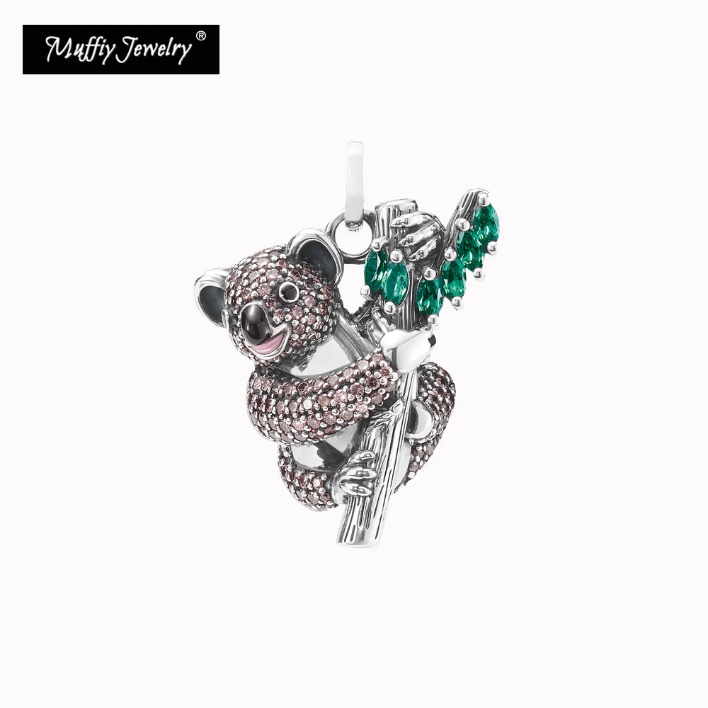 

Pendant Koala fit Necklace 2021 Summer Brand New Fine Jewelry 925 Sterling Silver Color Stones Bijoux Cute Gift For Woman Girls