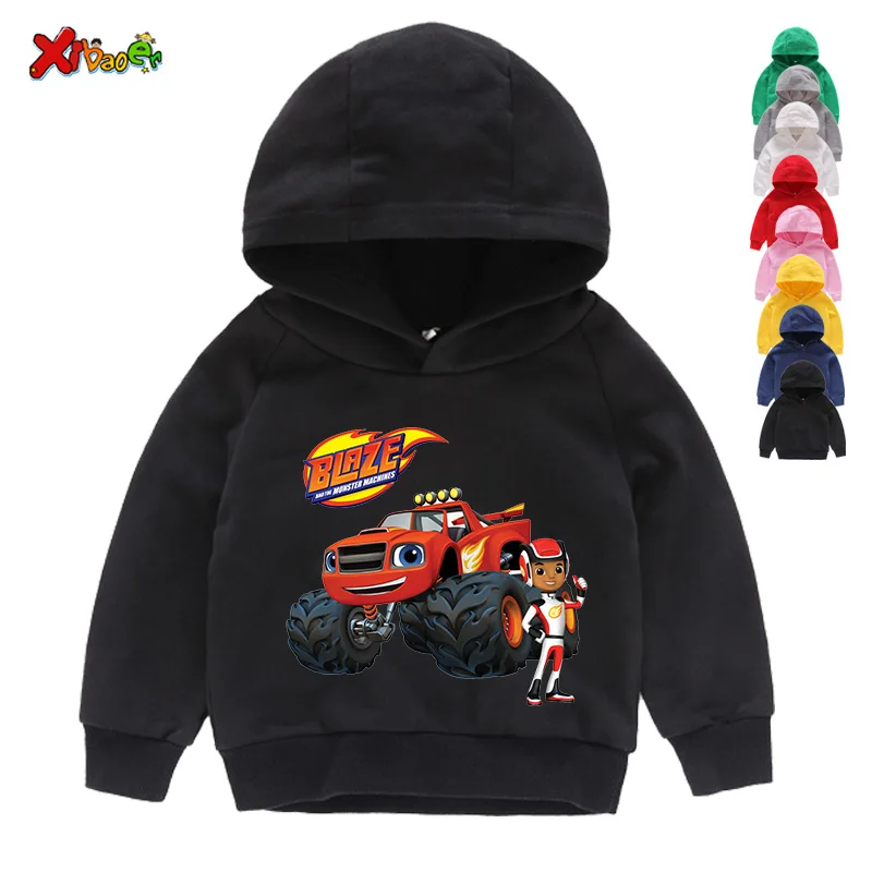 

Boys Hoodies Sweatshirt for Kids Cartoon Blaze Long Sleeve TShirt Hoodie Cotton Tops Girl Children Clothes Set