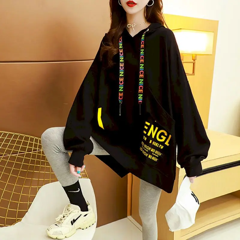 Design Sense Oversized Hoodies Women 2024 Spring Autumn New Korean Loose Hooded Coat Womens Hoodie Fashion Casual Tops Ins Trend