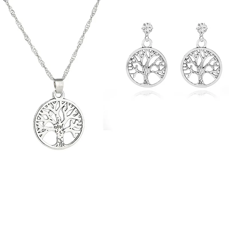 Image 4: QianBei – ensemble de bijoux de noël en cristal coloré pour femmes, pendentif arbre de vie, fête, Lots de cadeaux