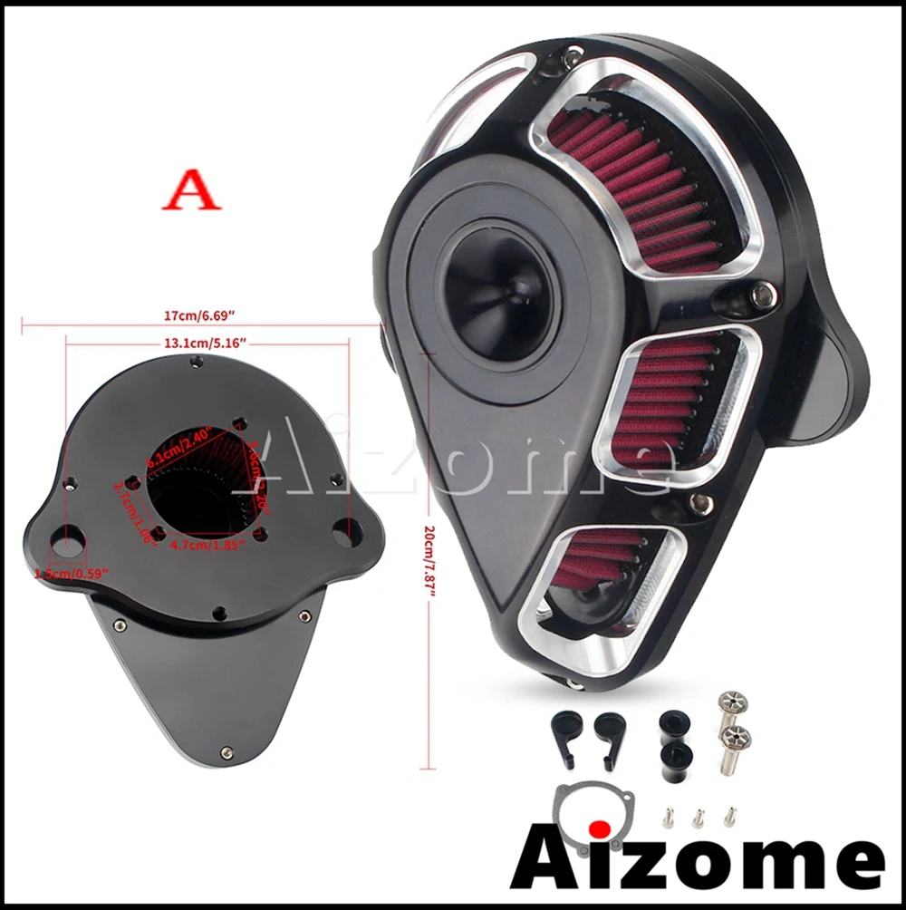 Adjustable Multi-Angle Filter Cleaner Motorcycle Intake Breather Filter For Harley Sportster XL 1200 883 Dyna Softail Touring