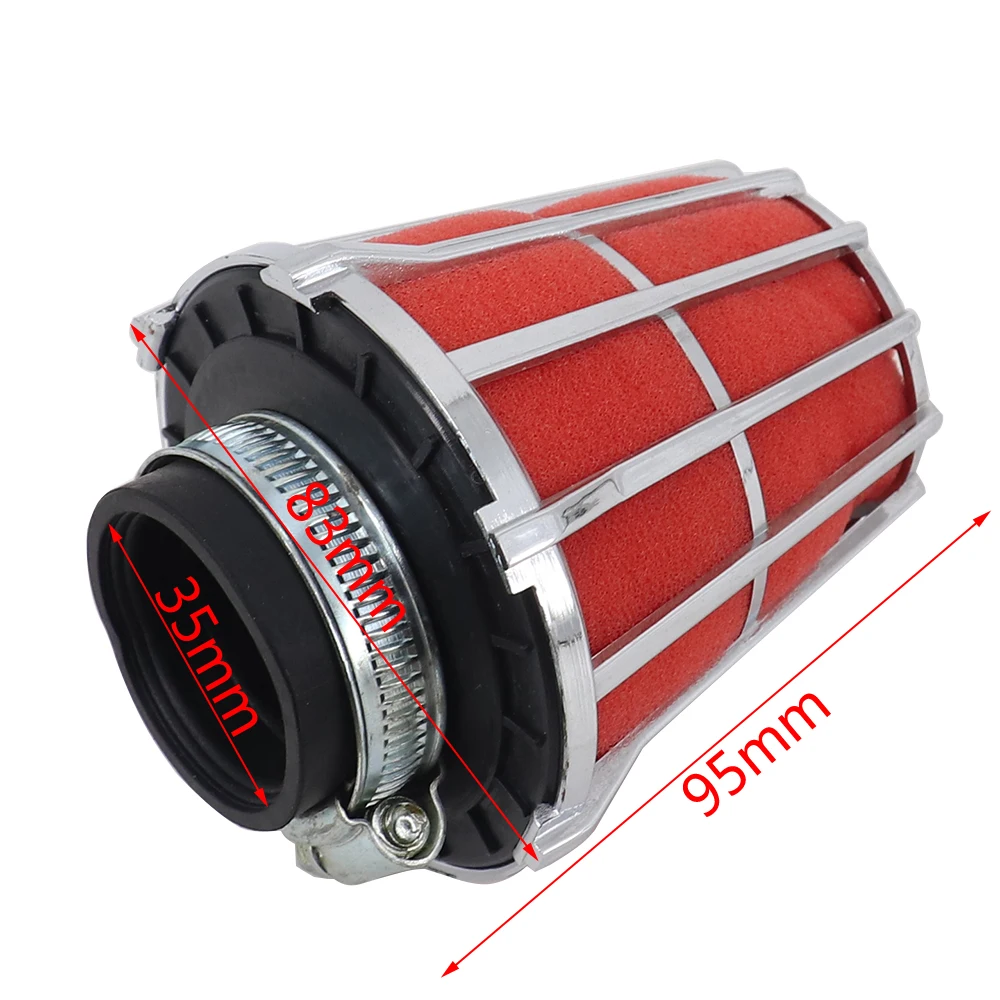 35MM Air filter Red Mini Moto Dirt Pit Bike ATV Quad Scooter Buggy Parts