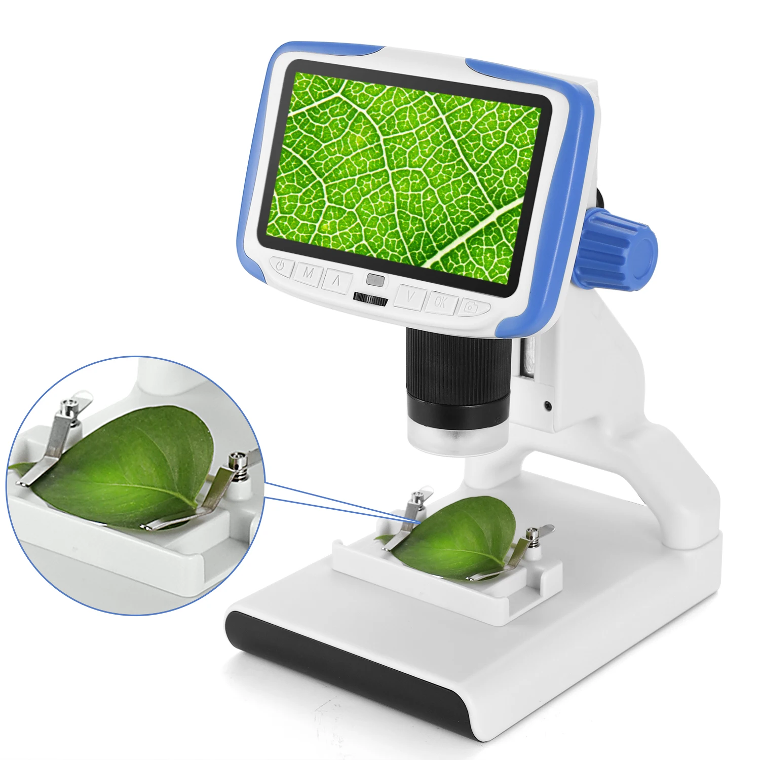Cyfrowy pulpit Mini mikroskop Andonstar AD205 z 5 Cal ekranem LCD dla studentรณw biologicznych dla dzieci prezent