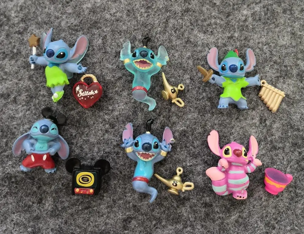 6pcs 3cm Stitch Mini Toys Figure Anime Stitch Action Figure Christmas Gifts and Dolls Home Party Supply Decoration MicroToys