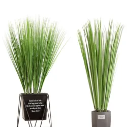 5Pcs/lot PVC Onion Grass Artificial Plants Pot Home Decoration Flower Arrangement Fake Grass Garden Decoration Plants