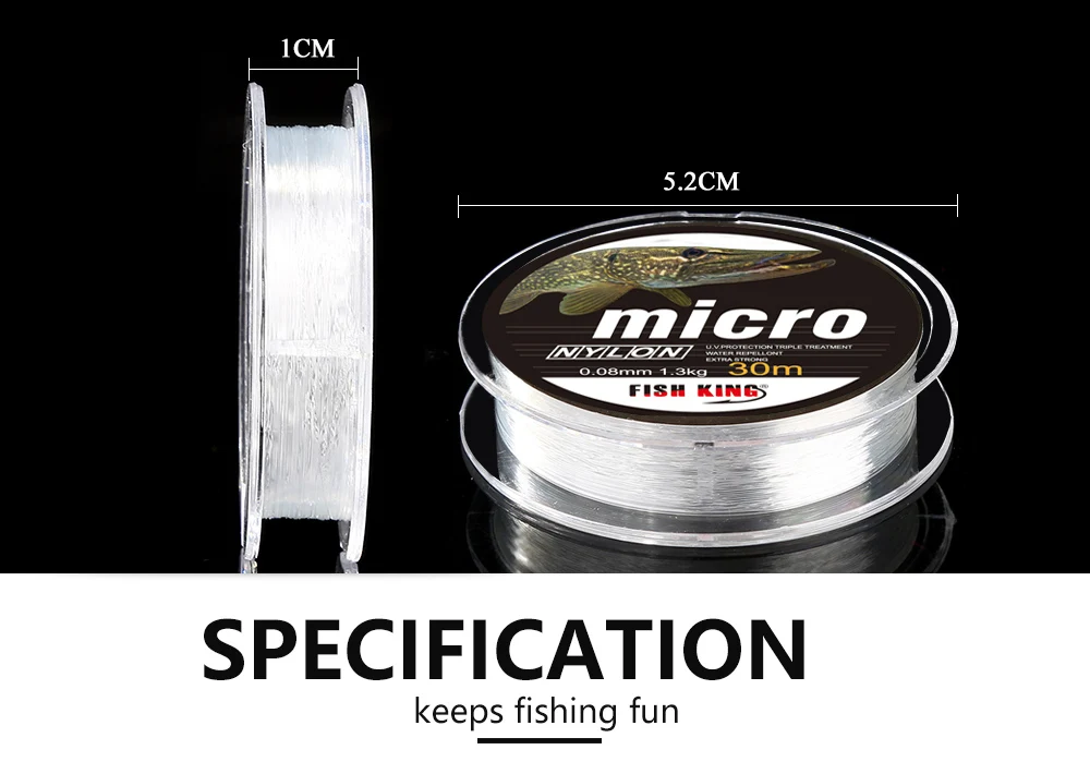 NGB 30M MICRO Nylon Eisfischerschnur 0,08mm-0,25mm 2,9LB-12,5LB Extra Starke Angelschnur für Winter-Eisfischen – Detail 2