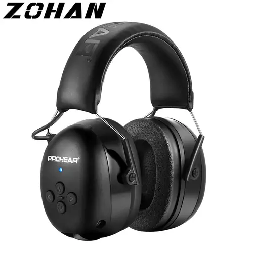 ZOHAN-auriculares electrónicos 5,0, orejeras Bluetooth, protección auditiva, para música, seguridad, reducción de ruido, carga