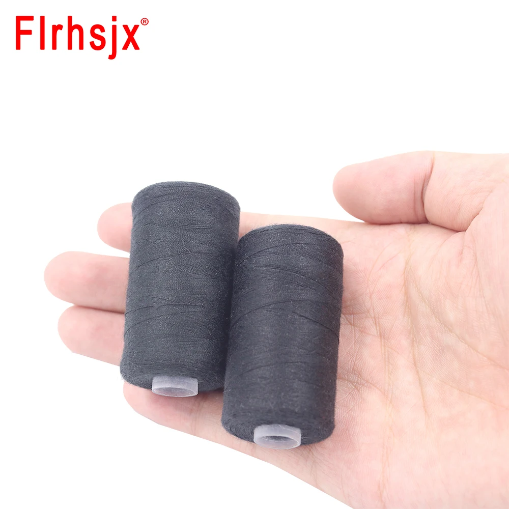 2pcs 200Yards Polyester Sewing Thread Spools 2 Colors 40/2 Threads for Sewing Machine Hand Repair Use for Hand&Machine Sewing