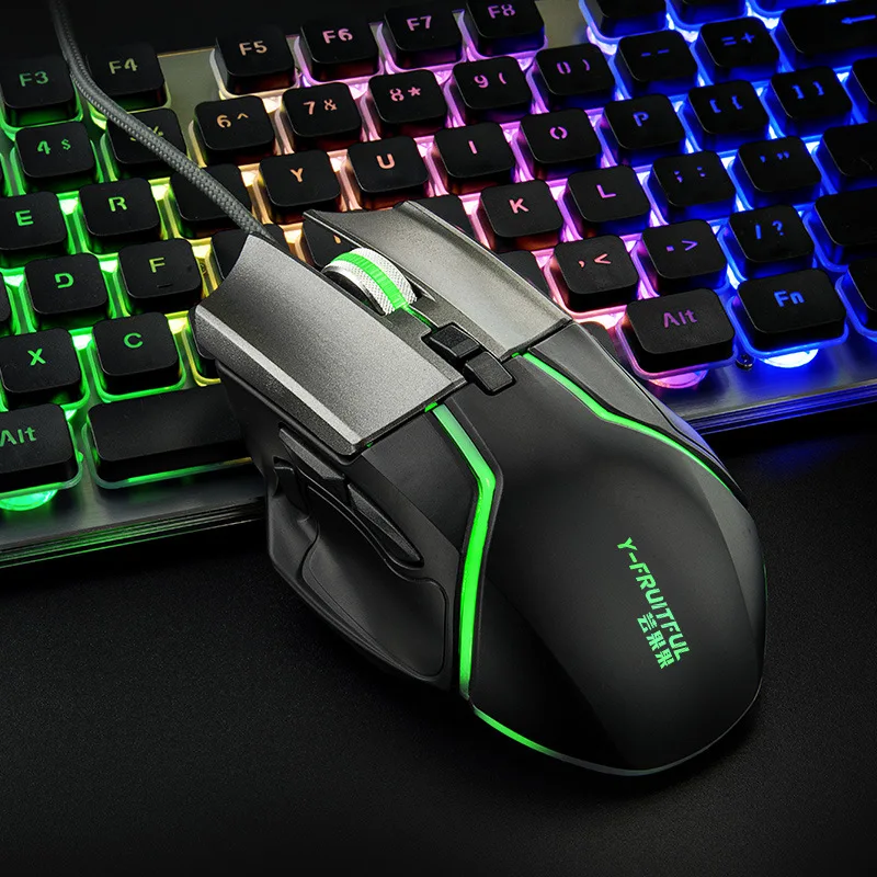 Y2 Removable Mechanical Gaming Mouse USB Laser Wired Computer Mouse 2000dpi Office Laptop Mouse for E-sports Games