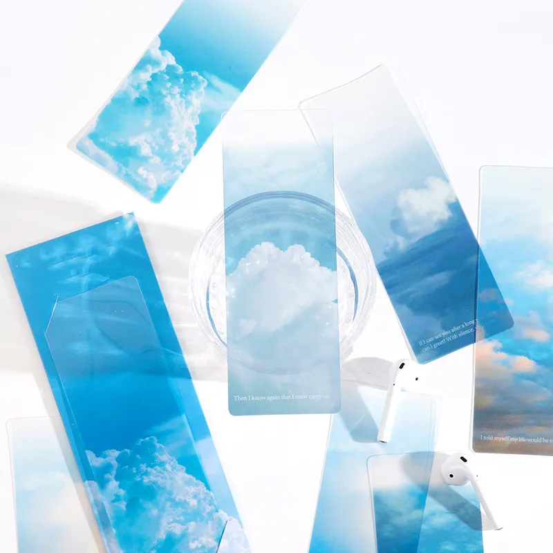 5PCS/Set Seasons Group PVC Bookmarks  Ins Style Book Page Marker Gifts For Friends