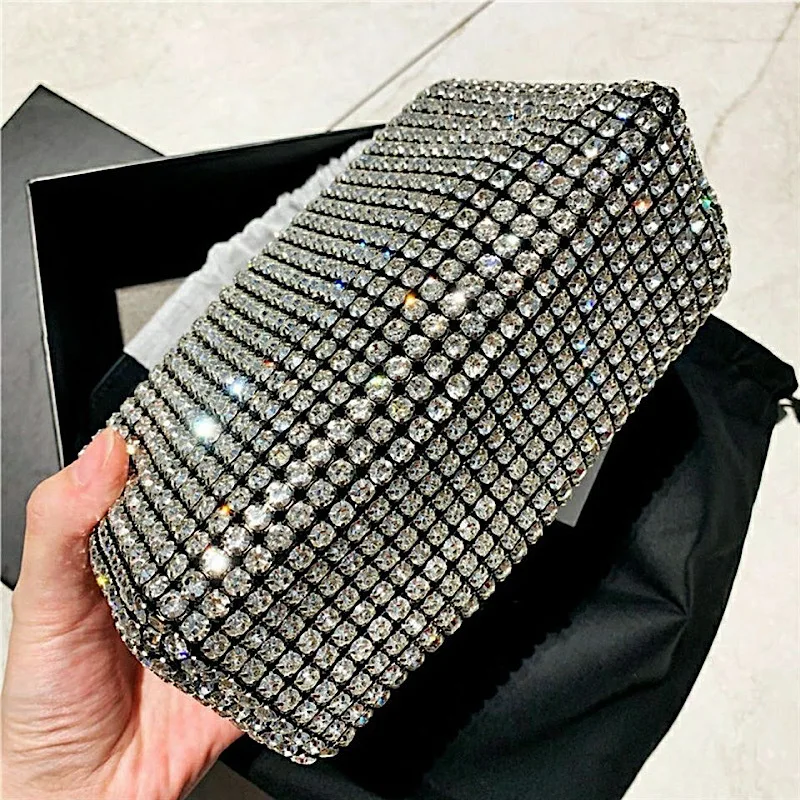 24 Rows Crystal AB Color Bling Silver Claw Rhinestone with White Mesh Net Sew on Diamond Trimming DIY Bags Shoes Bow Decoration