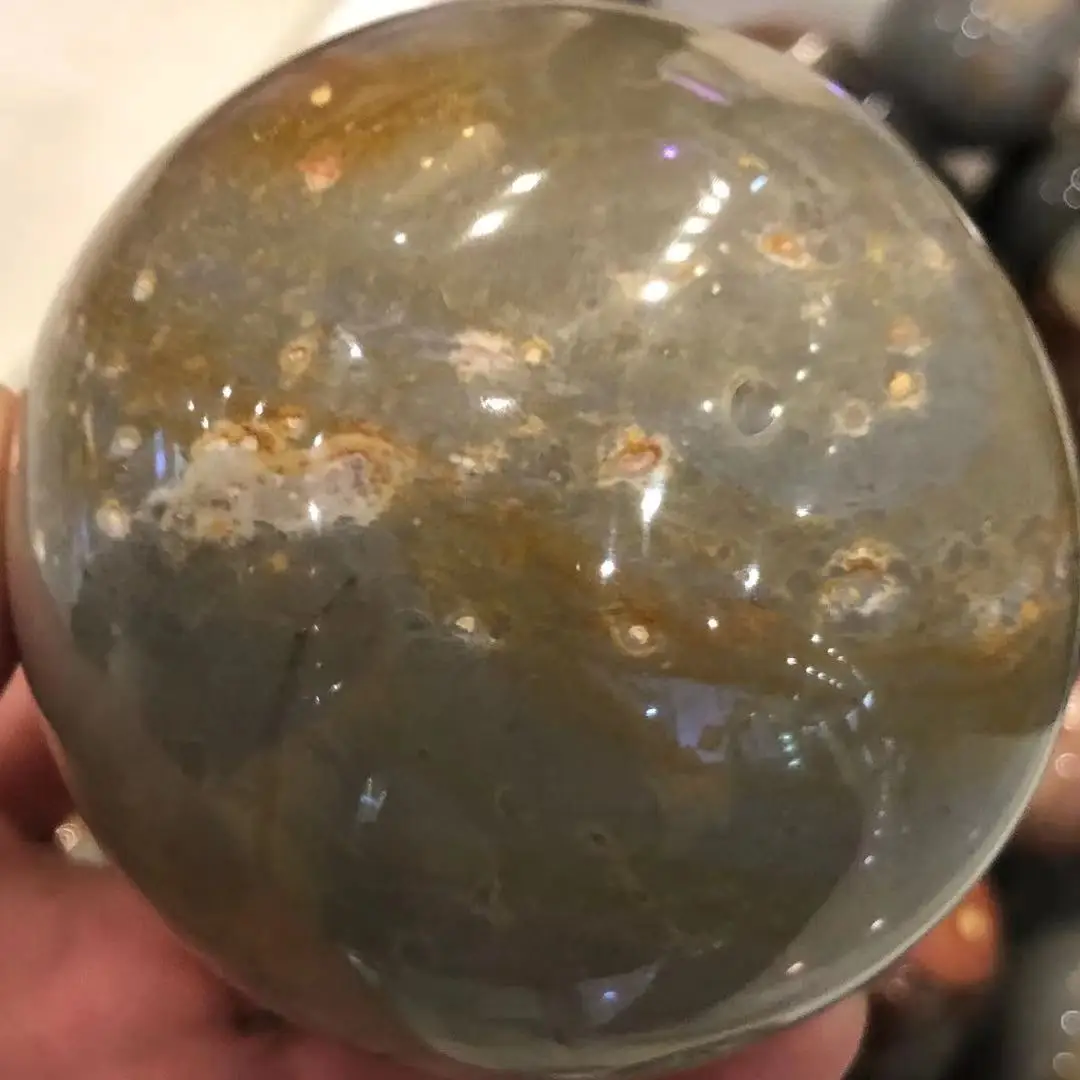 Natural Marine jasper is the perfect choice for handcrafted crystal balls that heal natural quartz