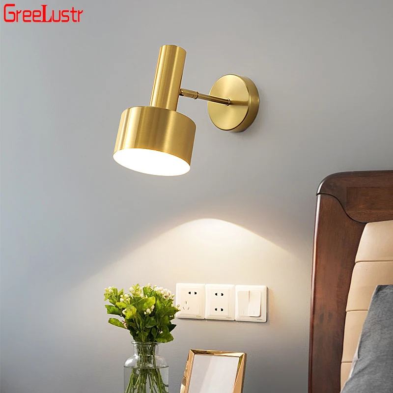 Wall Lamp Led Lights Indoor Lighting  Living Room Bedroom Bedside Wall Sconce Creative Tv Background  Modern Minimalist Golden