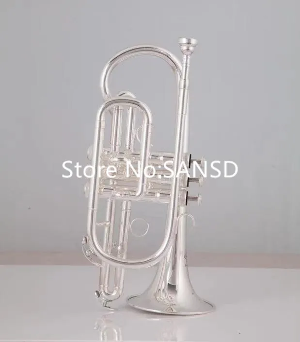 Brand New Bach Bb Cornet Horn Sliver Plated Professional Musical Instrument With Case