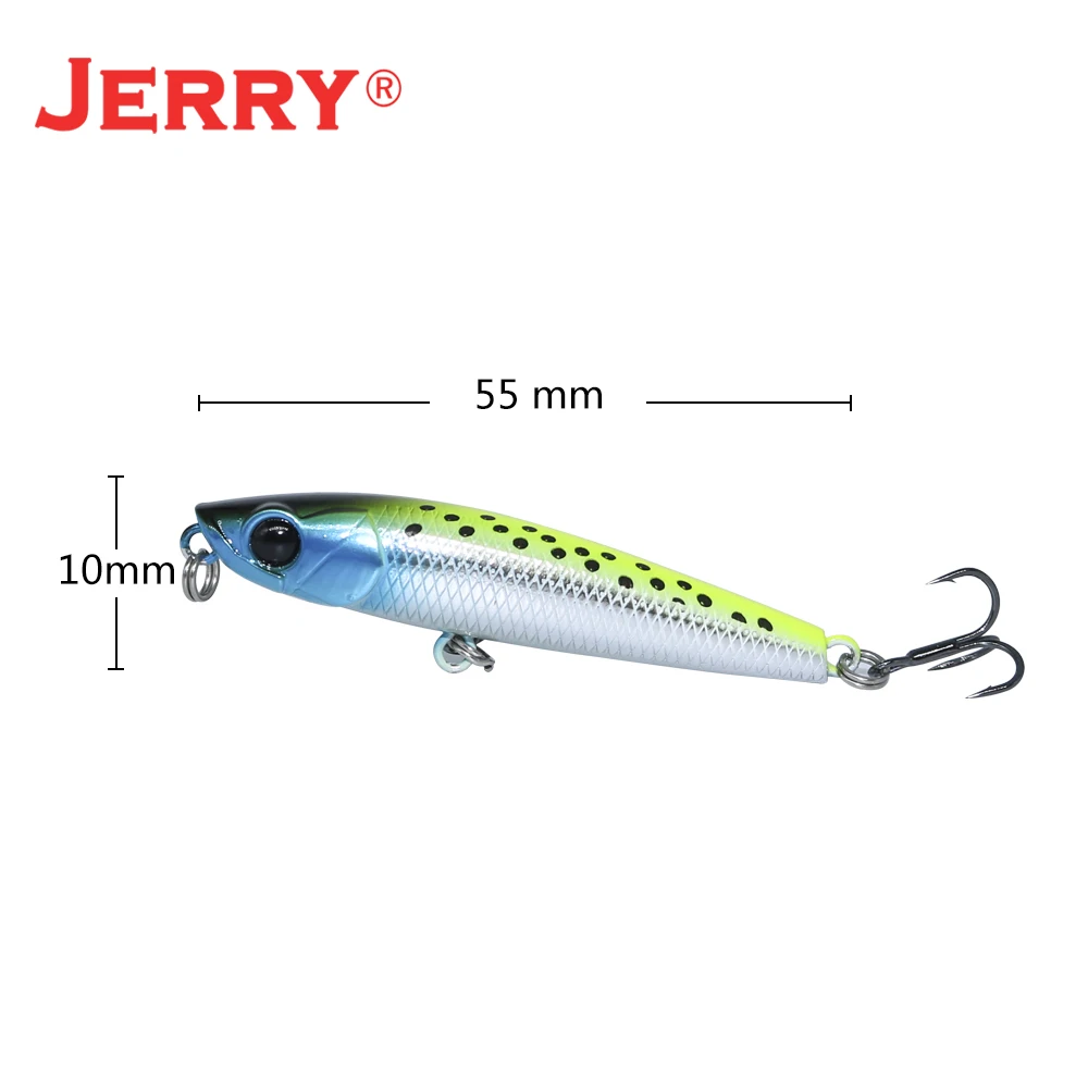 Jerry Blade Pencil Fishing Lure Shore Light Rock Fishing Hard Bait Topwater Floating Whitefish Saltwater 55mm70mm Artificial Lur