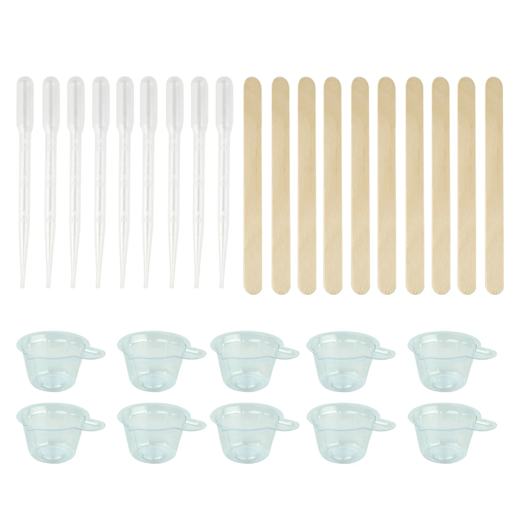 30-300pcs Resin Jewelry Tools Kit Dropper Stirring Rod Plastic Disposable Cups Tools UV Epoxy Resin Casting Making Jewelry Craft