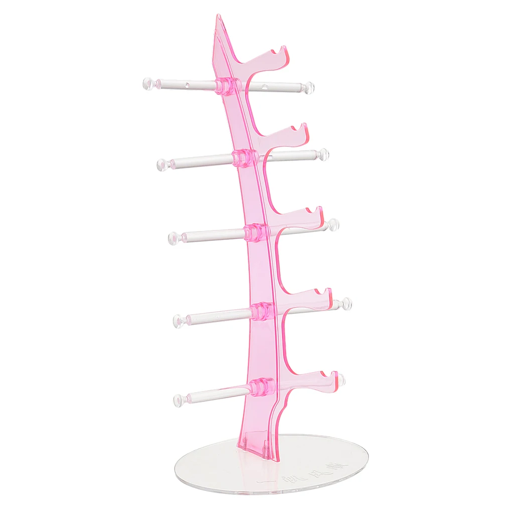 5 Pair Sunglasses Eyeglasses Glasses Acrylic Frame Display Stand Organizer Rack Shelf Show Rack Counter Holder Transparent Holde
