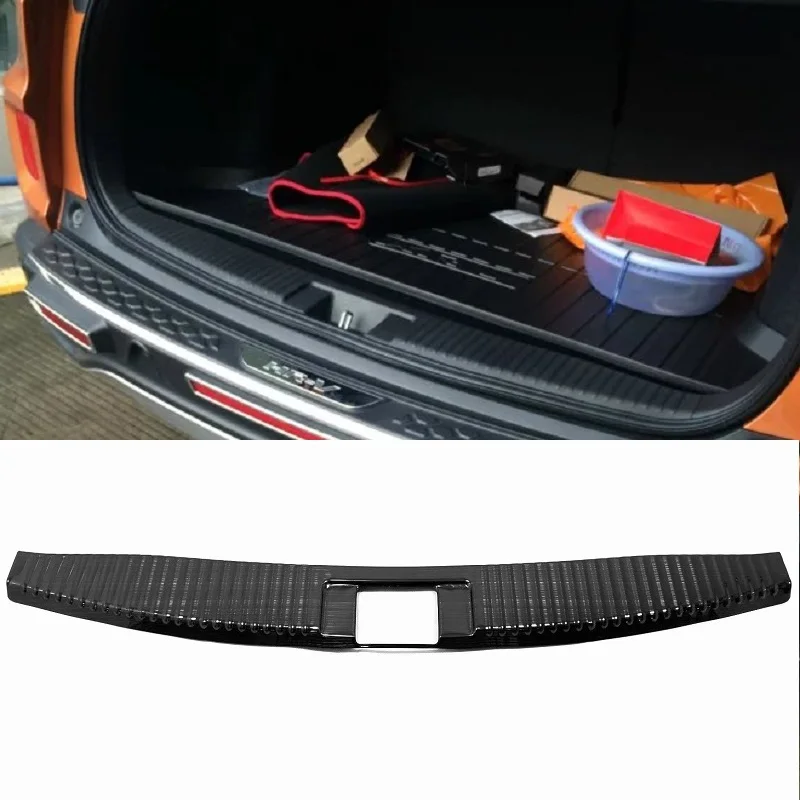 For Honda HRV HR-V 2019 2020 Car inner inside rear bumper trim ABS Chrome Scuff Sill trunk plate pedal Decortion Accessories