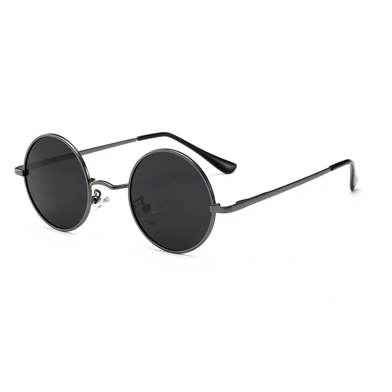 Gafas De Sol polarizadas redondas para hombre y mujer, lentes De Sol Retro, marca De diseñador, montura De Metal