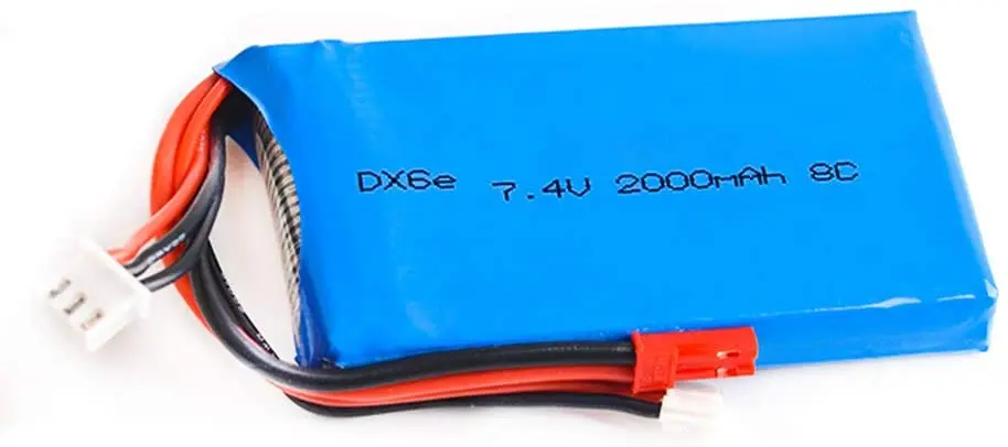 2S 7.4V 2000mAh Lipo Battery for Spektrum DX6e DX6 DX8 Remote Controller Transmitter Rc Spare Part