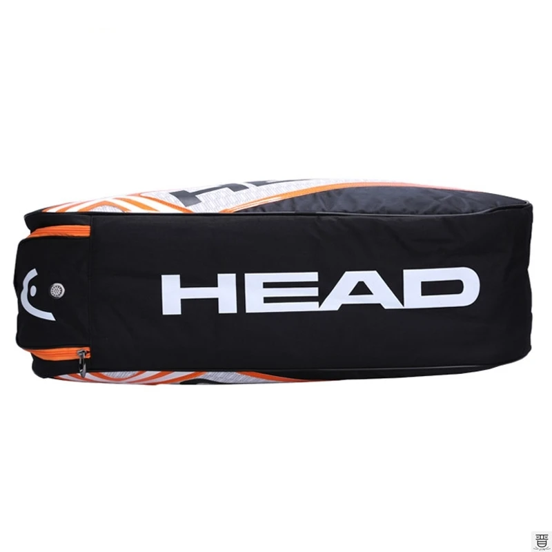 New Orange Original HEAD Tennis Racket Bag Large Capacity Gold 6-9 Squash Tenis Racket Backapck Men Women Tenis Training Handbag