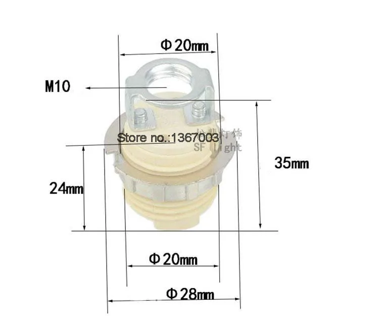 G9 Light Bulb Socket Ceramic Lamp Base Holder And Plastic Ring