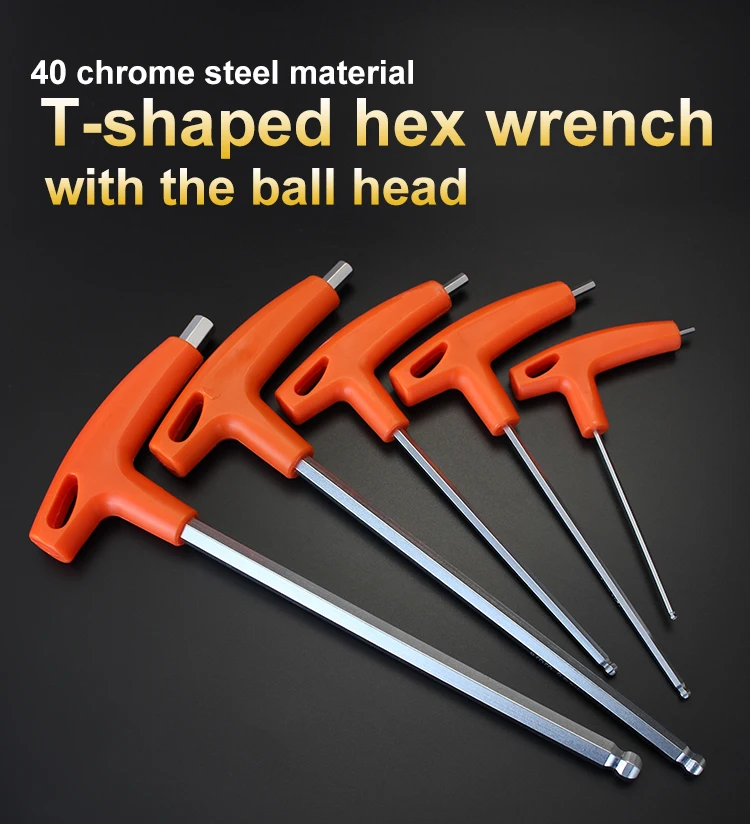 2/2,5/3/4/5/6/8/10mm Flach-/Kugelkopf-Inbusschlüssel Handwerkzeug Universal Schnellwechseladapter Chrom-Vanadium-Stahl Sechskant – Detail 4