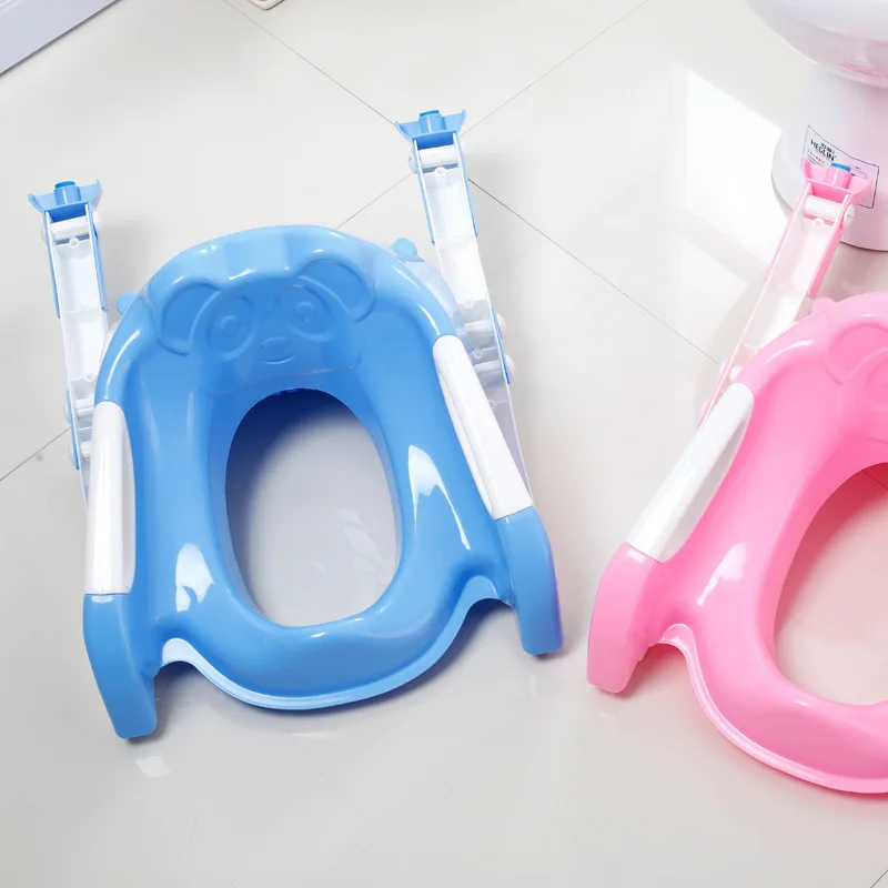 Portable Urinal Potty Training Seat Folding Baby Potty Infant Kids Toilet Training Seat with Adjustable Ladder Children 2 Color