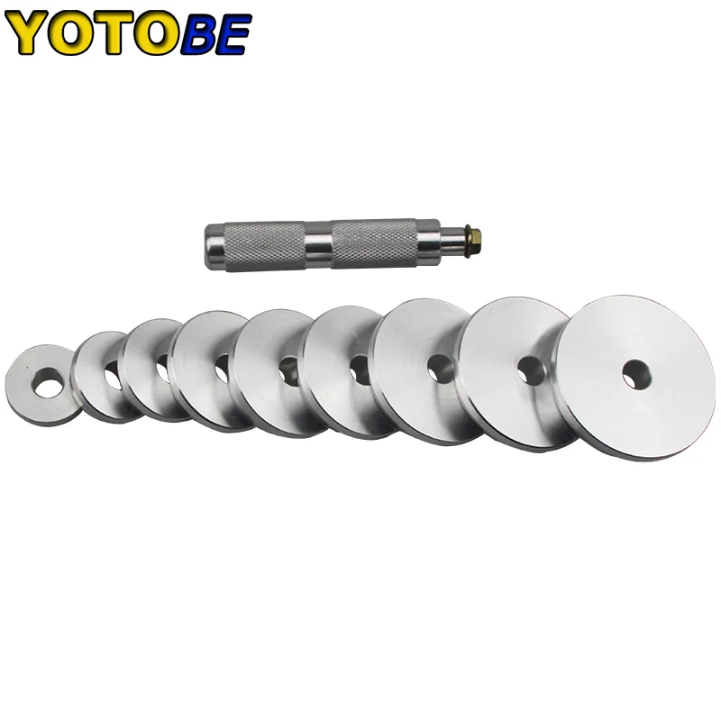 10Pcs Bearing Race and Seal Bushing Driver Install Set Wheel Bearing Race Seal Driver Universal Aluminum Kit for Auto Wheel Bear