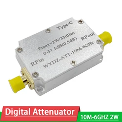 Gamma di CNC di punto 0.5DB 0-31.5 dell'attenuatore di ATT 10M-6GHZ 2W Digital per il ricevitore dell'amplificatore della radio del prosciutto se potenza di TYPE-C di frequenza