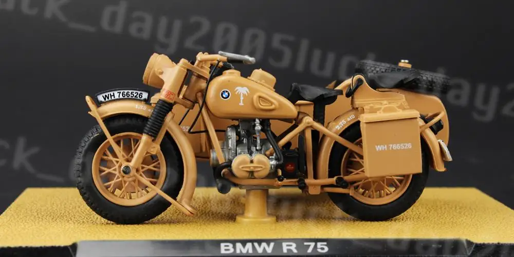 Atlas German DAK Afrika R75 Motorcycle 1939-1945 1/24 Diecast Model