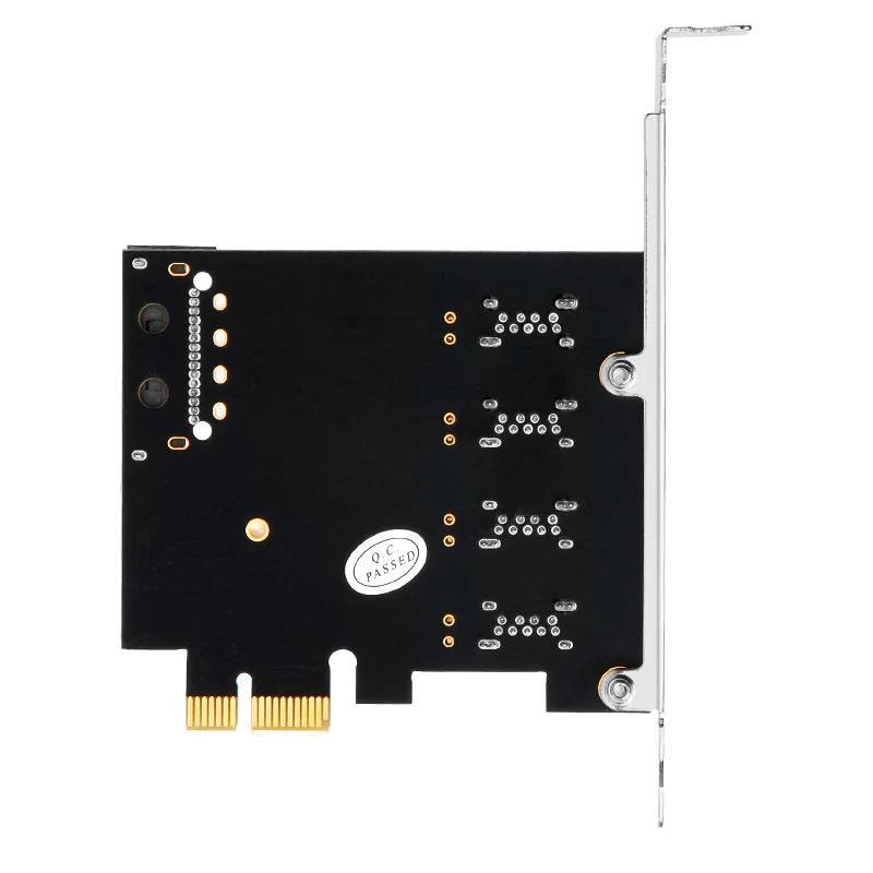 HAGOOGI – carte d'extension PCI-E vers USB 3.0, 4 ports, chipset NEC720201, carte d'extension haute vitesse pour ordinateur de bureau, petit châssis 2U