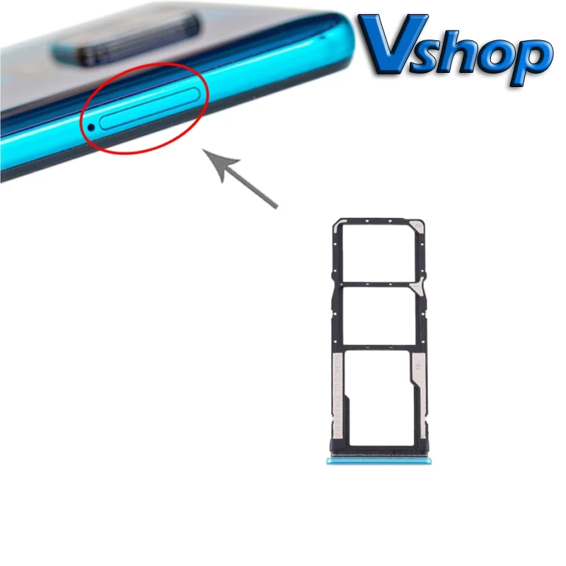 Для Xiaomi Redmi Note 9S/Note 9 Pro Max/Note 9 Pro India / Note 10 Lite SIM Card Tray + Micro SD Card Tray