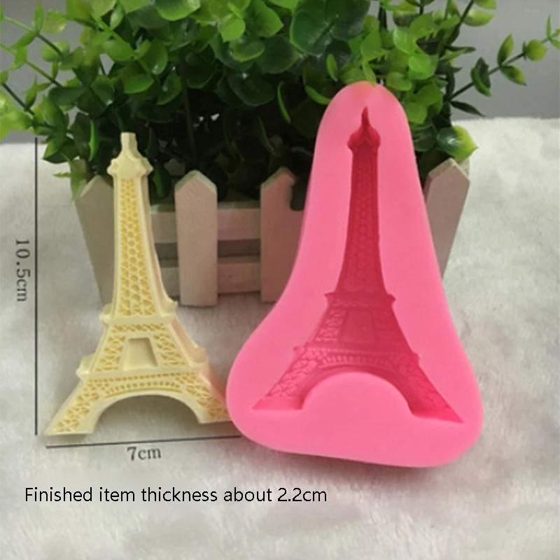 Eiffel Tower 3D Shape Scented Candle Silicone Mold Plaster Clay Moulds DIY Soap Crafts Wax Mould Table Room Ornaments