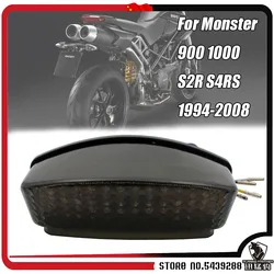 For Ducati Monster 900 1000 S2R S4 S4R 1994-2008 LED TailLights Brake Tail Lights with Integrated Turn Signals Indicators