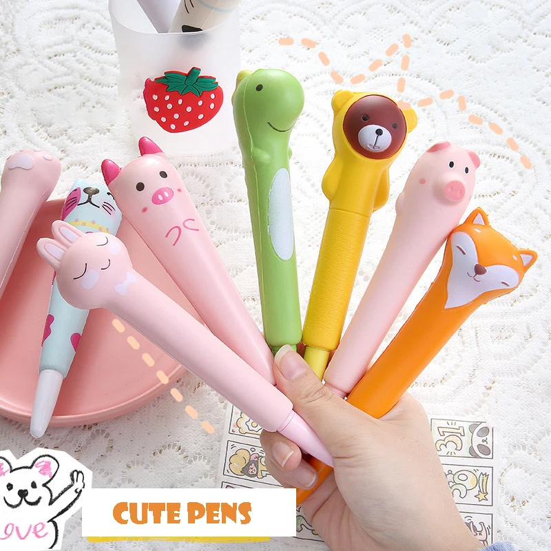 Squishy And Cute Gel Pen Kawaii School Supplies For Girls And Boys Gift For Kids Stress Relief Sponge Pens School Office Supply