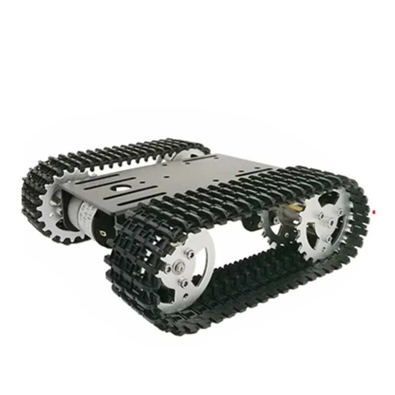 Smart Robot Tank Chassis Tracked Car Platform T101 with Dual DC 12V 350rpm Motor for Arduino DIY Robot Toy Part