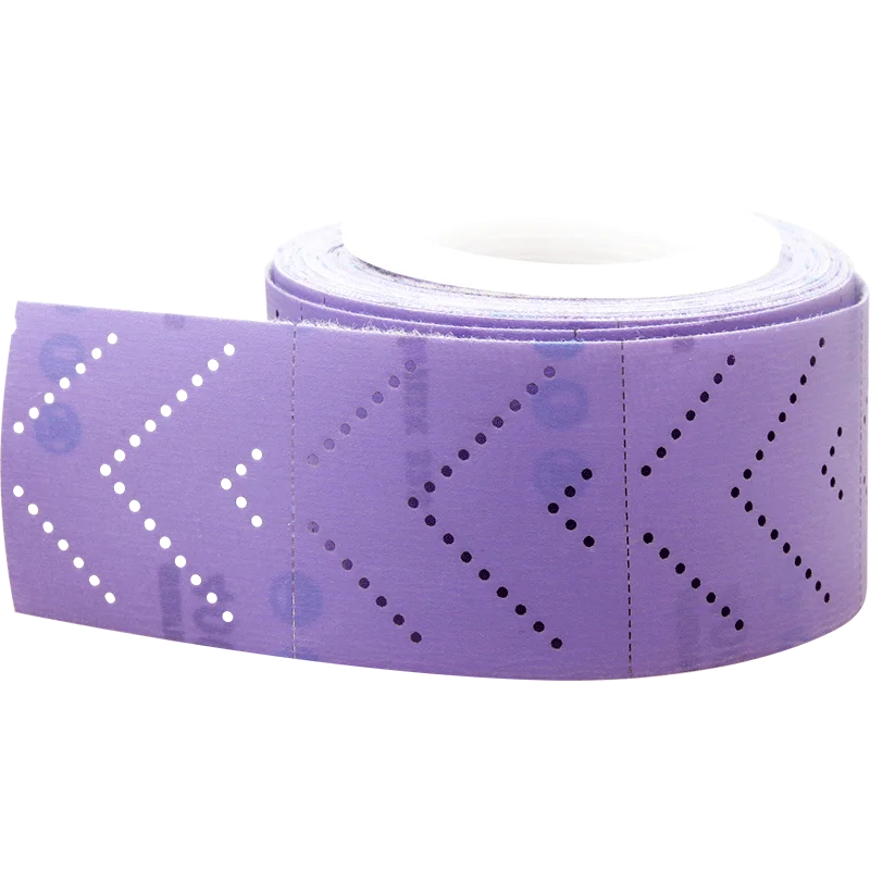 Rectangular hand torn sandpaper roll emery cloth roll hand sanding board hand planing three-in-one dry sanding purple 70mm/12M
