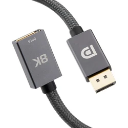 165Hz 144Hz Displayport extension male to female cable 4K 8K DP 1.4 cable Displayport Cord 1m 2m for TV projector computer