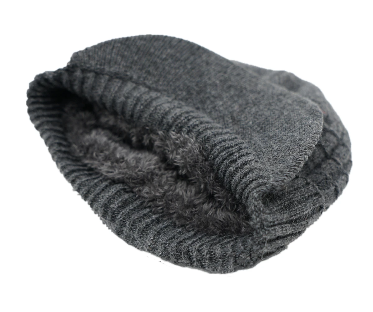 Connectyle – bonnet de tête de mort en tricot épais pour homme et femme, bonnet à manchette, doublure polaire, chaud, casquette de Ski, nouveauté