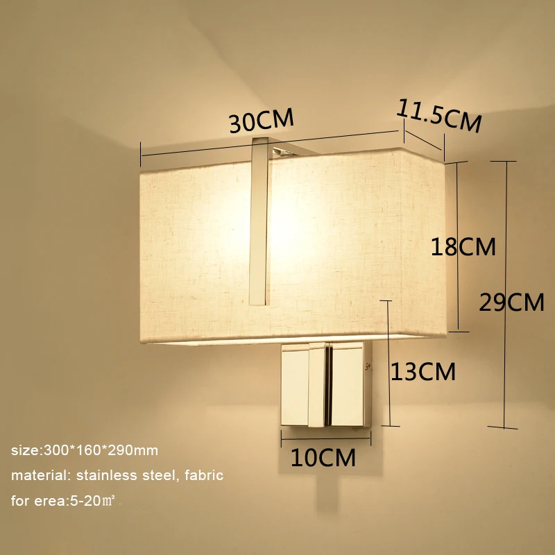 Imagem -04 - Sanmusion-lâmpada Led para Quarto e Cama Luminária de Leitura com Cabeceira em Aço Inoxidável Abajur Interno