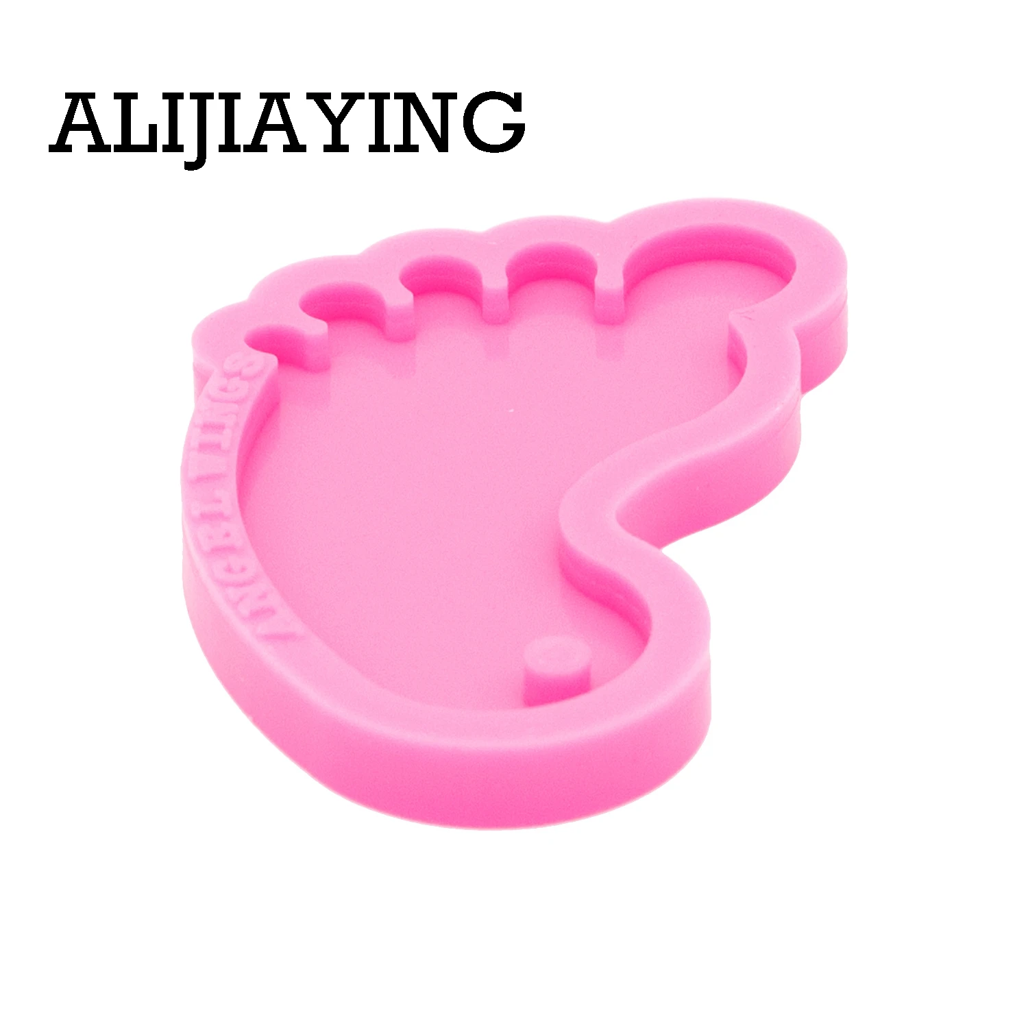 DY0461 Glossy Foot Keychain Mould Silicone Resin Pendant Mold for Epoxy Jewelry Making DIY Crafts Necklace