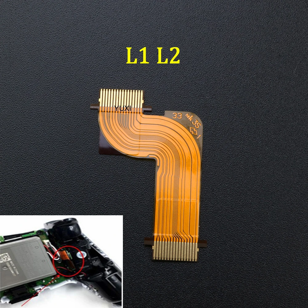 YUXI สำหรับ PS5ซ้ายขวา L2 R2มอเตอร์เชื่อมต่อ Ribbon เปลี่ยนสาย Flex สำหรับ PS5 Touch Pad Flex Cable