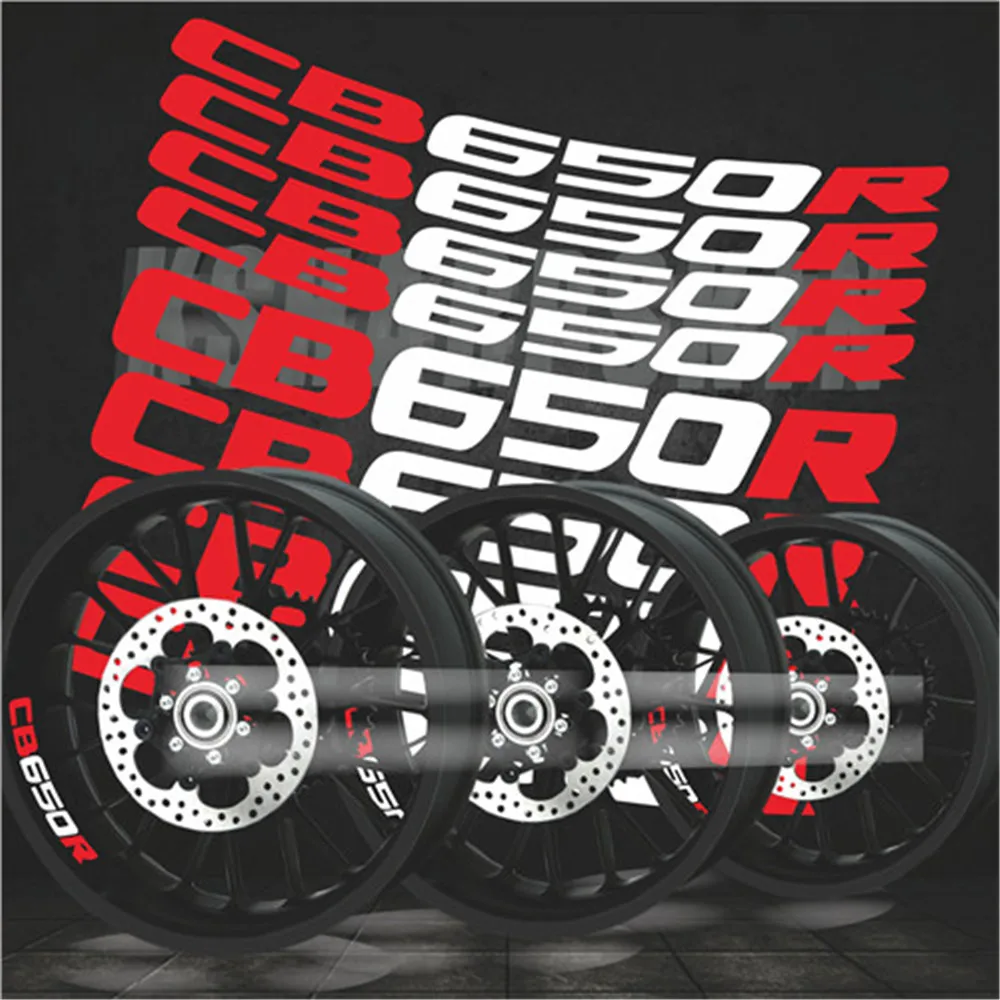 

New Motorcycle modified Tire rim reflective Sign stickers creative wheel logo decals For Honda CB650R cb 650r moto sticker